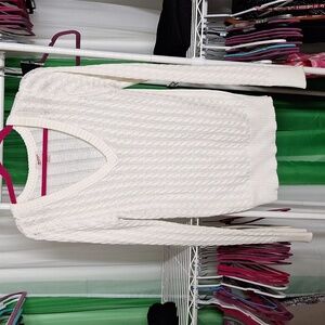 WHITE ARIZONA V-NECK SWEATER SIZE XL FITTED